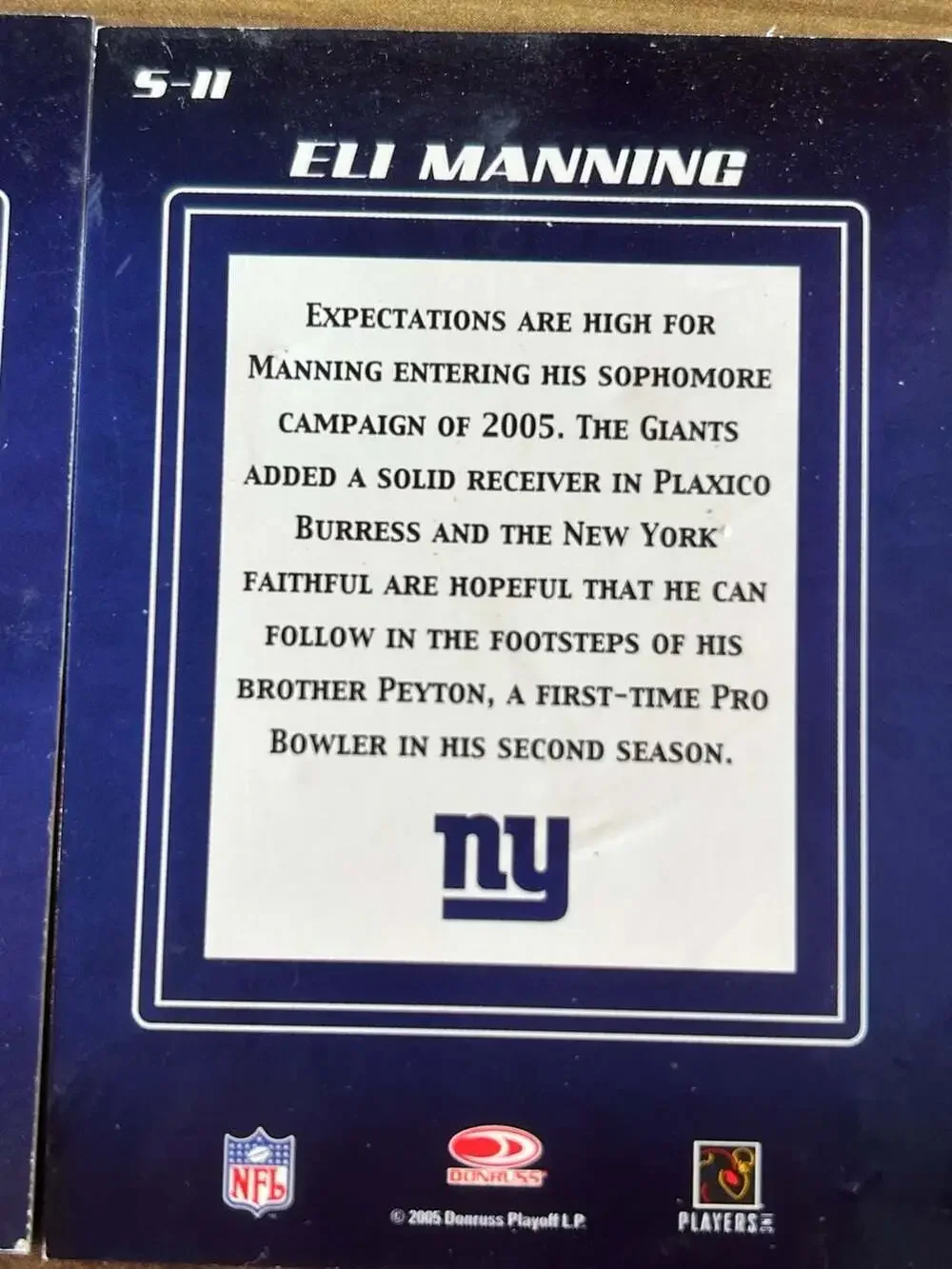 Eli Manning 2005 Donruss ZENITH SPELLBOUND E L I Card #10, 11, 12